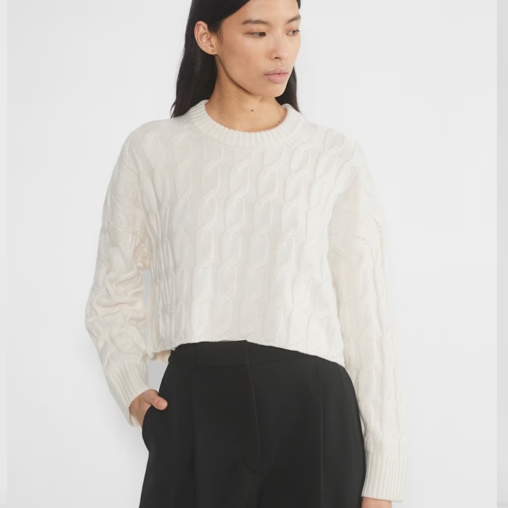 Babaton Glory Merino Wool Sweater, Heather Birch, Size S, NWOT - Picture 3 of 8